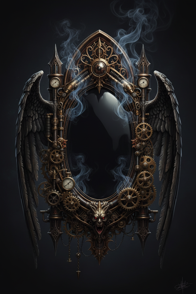 OBSIDIAN MIRROR Fantasy Art,