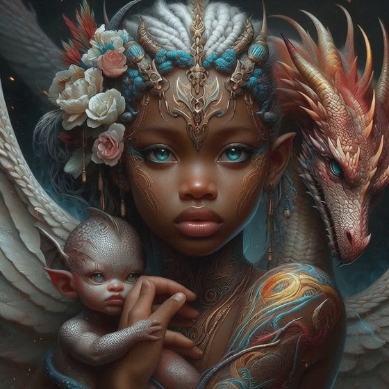 OBSIDIAN MIRROR Fantasy Art,