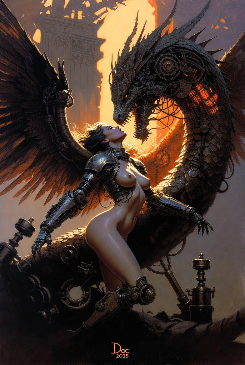 OBSIDIAN MIRROR Fantasy Art,